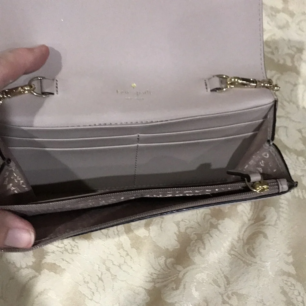 Kate Spade Leather Wristlet/ Wallet with Chain